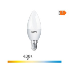 Bombilla vela led e14 7 w 600 lm 4000 k luz dia ø3,5 x 10,7 cm