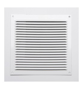 Rejilla s/borde de aluminio 0.6 blanco lacado 170x170mm