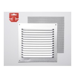 Rejilla con mosquitera. aluminio 0.6 natural 150x150mm (g)