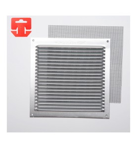Rejilla con mosquitera. aluminio 0.6 natural 170x170mm (g)