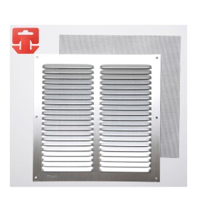 Rejilla con mosquitera. aluminio 0.6 natural 250x250mm (g)
