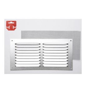 Rejilla con mosquitera. aluminio 0.6 natural 200x100mm (g)