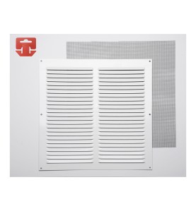 Rejilla con mosquitera. aluminio 0.6 blanco lacado 300x300mm (g)