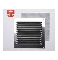 Rejilla con mosquitera. acero inoxidable 150x150mm (g)