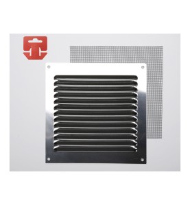 Rejilla con mosquitera. acero inoxidable 150x150mm (g)