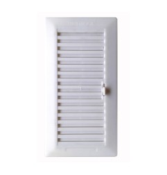 Rejilla empotrar regulable 13.3x26cm + marco abs blanco (g)
