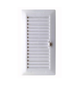 Rejilla empotrar regulable 13.3x26cm + marco abs blanco (g)