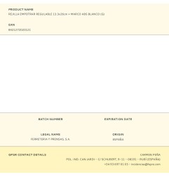 Rejilla empotrar regulable 13.3x26cm + marco abs blanco (g)