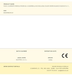 Foco 1 elemento modelo moon gu-10 (bombilla no incluida) color cromo+blanco hueso ø 9 x 7,6 x 12,6 cm