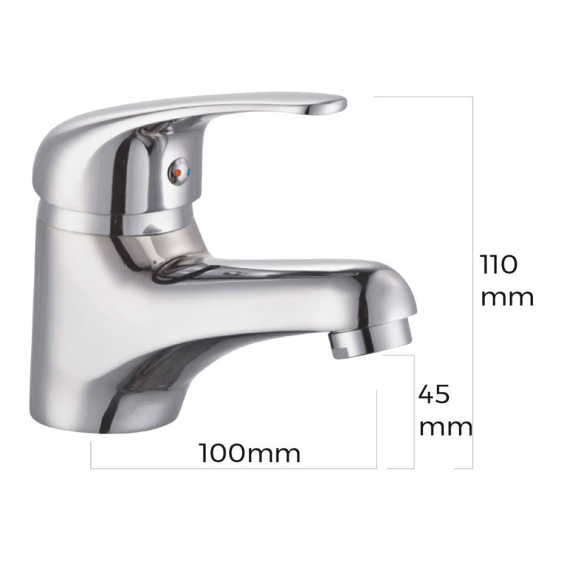 Grifo monomando de lavabo serie saona