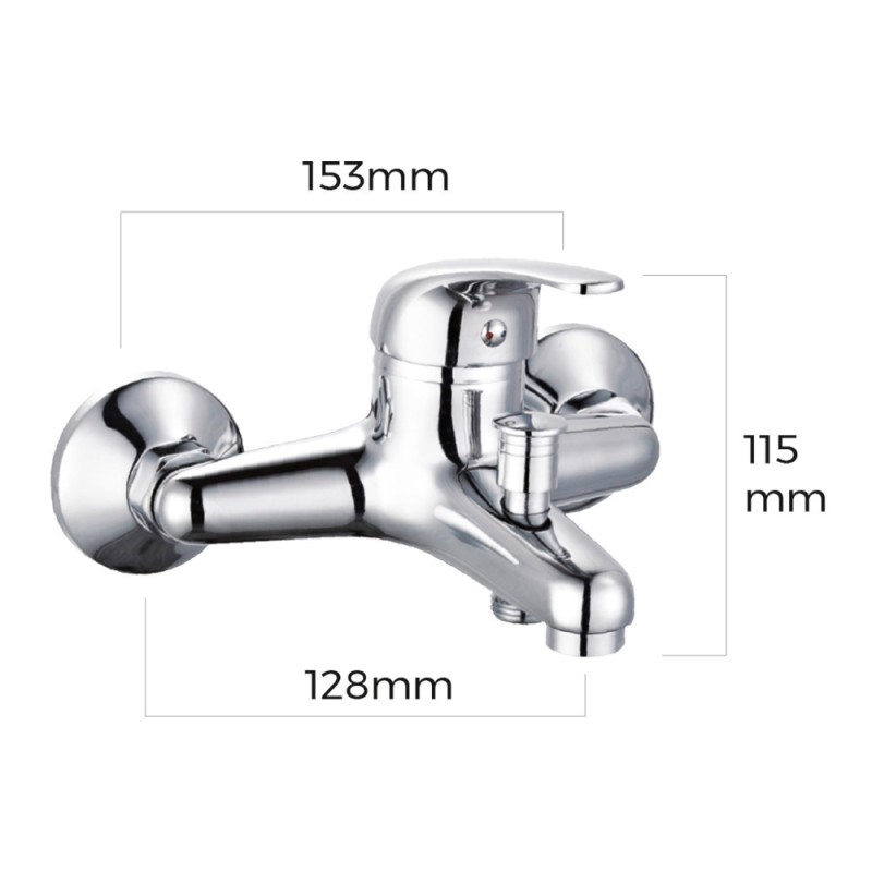 Grifo monomando de bañera empotrado serie saona