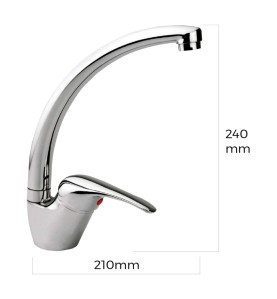 Grifo monomando de cocina caño alto serie saona