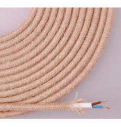 Cable de cuerda de yute tejida y enfundada 2 x 0,75mm 25m euro/m