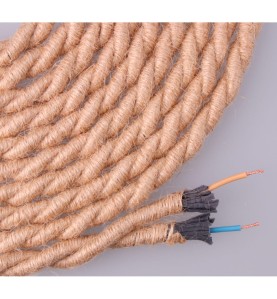 Cable de cuerda de yute trenzado 2 x 0,75mm 20m euro/m