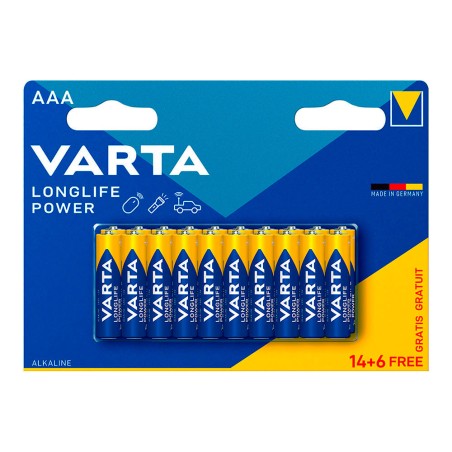 Pila alkalina longlife power aaa - lr03 (blister 14+6 uds) ø10,5x44,5mm