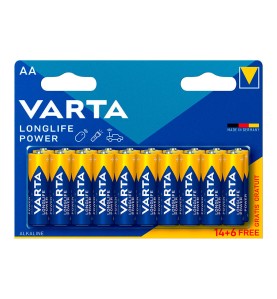 Pila alkalina longlife power aa - lr06 (blister 14+6 uds) ø14,5 x 50,5 mm