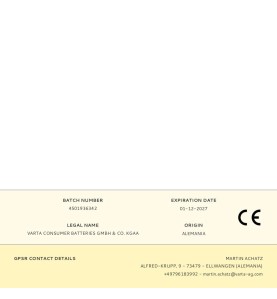 Bateria varta 431-4r25x 6v 67x67x115mm