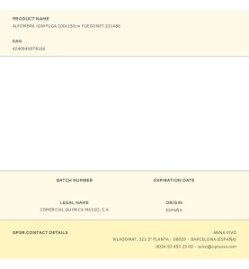 Alfombra ignifuga 100x150cm fuegonet 231480