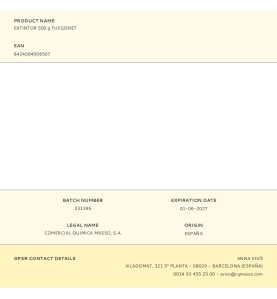 Extintor 500 g fuegonet