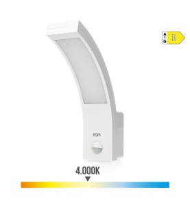 Aplique led con sensor de movimiento 10 w 1654 lm 4000 k ip54 6,6 x 18,8 x 25 cm