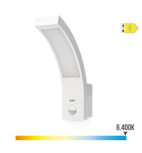 Aplique led con sensor de movimiento 10 w 1686 lm 6400 k ip54 6,6 x 18,8 x 25 cm