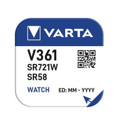 Micro pila de boton silver sr58 - v361 1,55v (blister 1 unid.) ø7,9x2,1mm