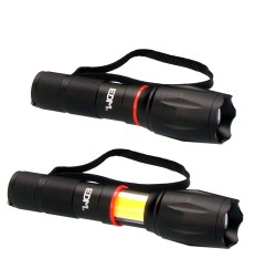 Linterna led extensible frontal y lateral 5w 3 x aaa (pilas incluidas)