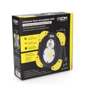 Foco linterna recargable 10w funcion power bank