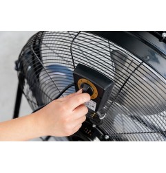 Ventilador industrial de suelo, con ruedas, negro 180 w 59,8 db aspas ø60 x 70 cm