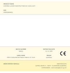 Linterna llavero indestructible key chain light