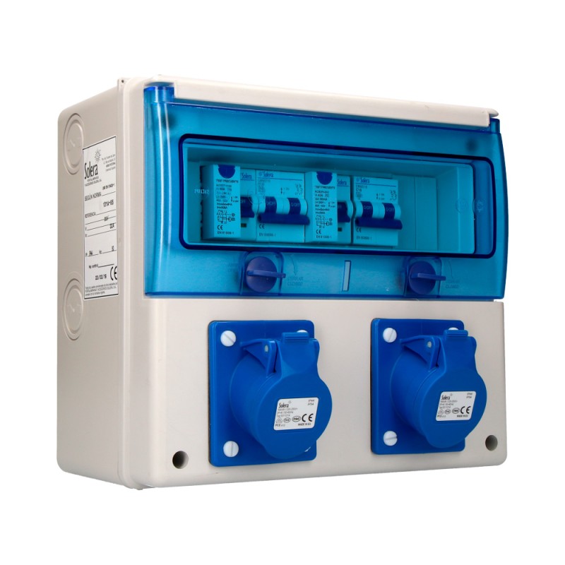 Cuadro indusrial montado, bases, cableado y protecciones, 270 x 250 x 160 mm