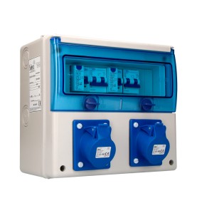 Cuadro indusrial montado, bases, cableado y protecciones, 270 x 250 x 160 mm