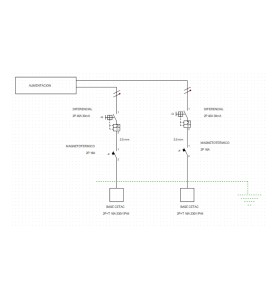 Cuadro indusrial montado, bases, cableado y protecciones, 270 x 250 x 160 mm