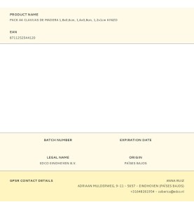 Pack 44 clavijas de madera 1,8x0,6cm, 1,4x0,8cm, 1,2x1cm kinzo
