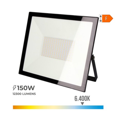 Foco proyector led 150 w 12300 lm 6400 k luz fria 35 x 31 x 4,5 cm