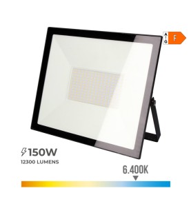 Foco proyector led 150 w 12300 lm 6400 k luz fria 35 x 31 x 4,5 cm