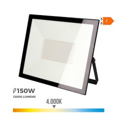 Foco proyector led 150 w 12000 lm 4000 k luz dia 35 x 31 x 4,5 cm