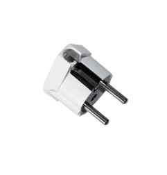 Clavija tipo f t/tl salida lateral 4,8mm. 16a blanca (envasado)