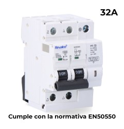 Iga 2p 32a c 10ka - protector de sobretension permanente segun normativa en-50550 y transitorio 5-15ka 275v