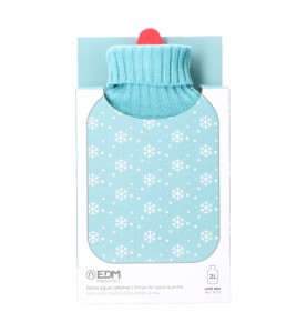 Bolsa de agua caliente 2 l modelo azul copos blancos
