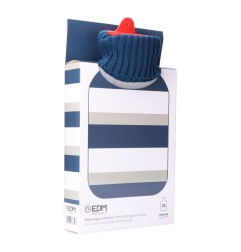 Bolsa de agua caliente 2 l modelo rayas azules