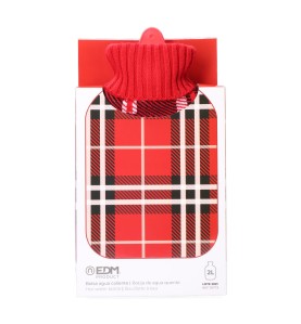 Bolsa de agua caliente 2 l modelo clásico escoces rojo