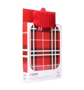 Bolsa de agua caliente 2 l modelo clásico escoces rojo