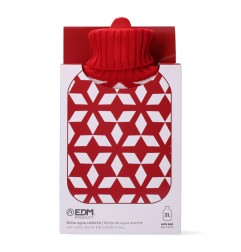 Bolsa de agua caliente 2 l modelo simetrias roja