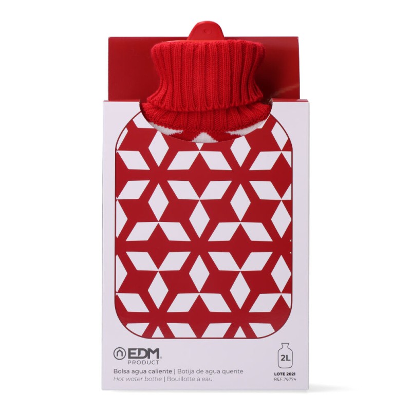 Bolsa de agua caliente 2 l modelo simetrias roja