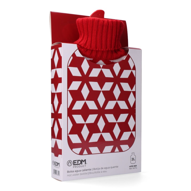 Bolsa de agua caliente 2 l modelo simetrias roja
