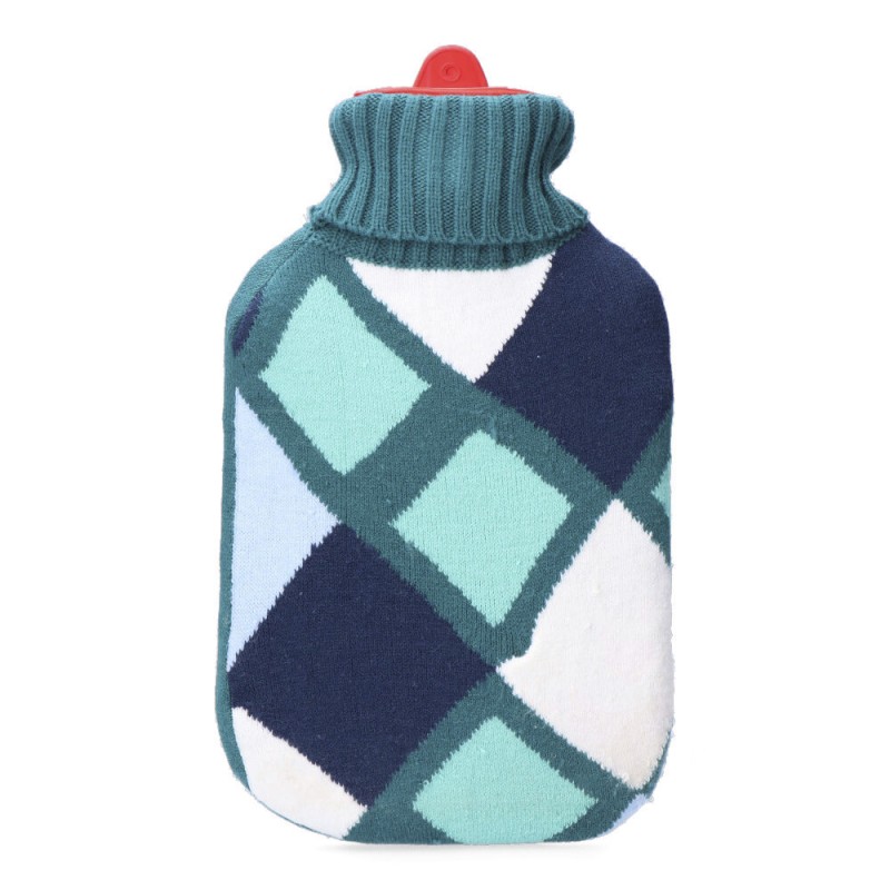 Bolsa de agua caliente 2 l modelo cuadros de colores marinos