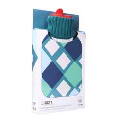 Bolsa de agua caliente 2 l modelo cuadros de colores marinos