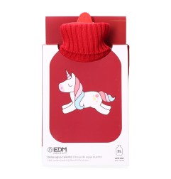 Bolsa de agua caliente 2 l modelo roja unicornio