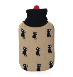 Bolsa de agua caliente 2 l modelo gatos negros